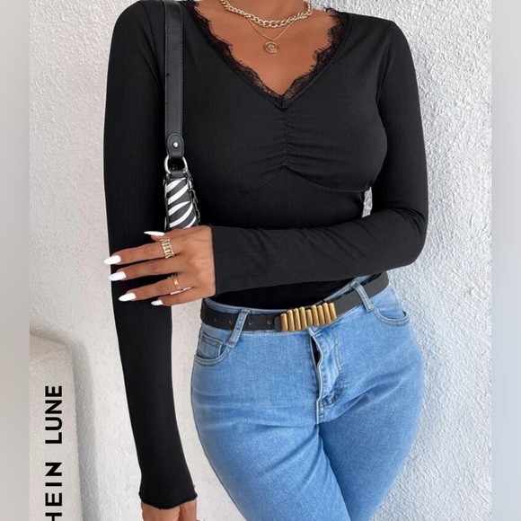 Shein ribbed sweater top - Picture 1 of 8